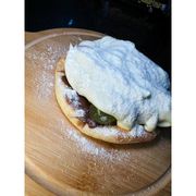 Gourmet: UVA COM CREME DE NINHO - Pizza Doce (Ingredientes: Creme de ninho, Leite Ninho em Pó, Nutella, Uva Verde)