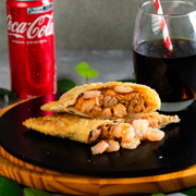 Pastéis Especiais: Camarão - Pastel G (Ingredientes: camarão + creme da casa)