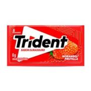 Biscoito, balas e chocolates: TRIDENT MORANGO - CHICLETE