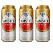 Combo Cerveja: Amstel Latão 3 Unidades*** - Amstel com notas cítricas e uma acidez suave, vem como uma boa opção para deixar esses momentos ainda mais inesquecíveis.