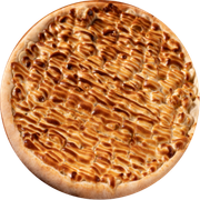 Doces: Banana Nevada - Pizza Gigante - 45 CM (Ingredientes: Banana, Chocolate Branco Caramelizado)