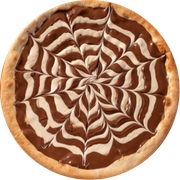 Doces: Chocolate Mesclado - Pizza Gigante - 45 CM (Ingredientes: Chocolate ao Leite, Chocolate Branco)