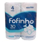 Higiene Pessoal: Papel Higiênico Fofinho 4 Rolo - 4 Rolos