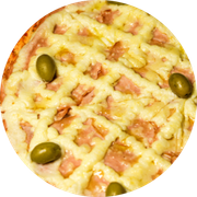 Tradicionais: 030.Peito de Peru - Pizza Brotinho (Ingredientes: Catupiry, Parmesão, Peito de Peru)