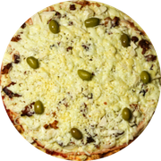 Tradicionais: 031.Peito de Peru Especial - Pizza Brotinho (Ingredientes: Bacon, Catupiry, Mussarela de Búfala, Palmito, Parmesão P/ Gratinar, Peito de Peru)