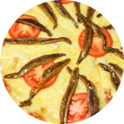 À Moda da Casa: 059.Romana - Pizza Brotinho (Ingredientes: Aliche Importado, Mussarela, Rodelas de Tomate)