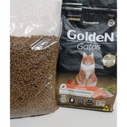 Gatos: Golden Gatos Castrados Salmão - 1Kg - Ração p/ Gatos