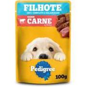 Cães: Pedigree Sache Carne Filhotes - 100gr - Sache