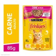 Gatos: Friskies Carne Ao Molho - 85gr - Saches p/ Gatos