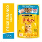Gatos: Friskies Peixe Branco Aomolho - 85gr - Saches p/ Gatos