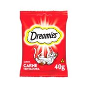 Petiscos e Biscoitos: Petisco Dreamies Carne Tentadora - 40gr - Petisco p/ Gatos