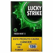 Tabacaria: cigarro lucky strike fresh mint x - cigarro