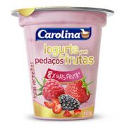 Padaria: Iogurte Frutas Vermelhas Pedaços de Frutas - 450g