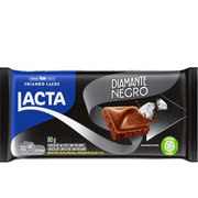 Chocolate: Barra de chocolate Lacta diamante negro 80g - chocolate em barra sabor diamante negro tradicional