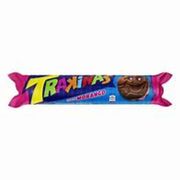 Salgadinhos e Biscoitos Recheados: Biscoito Recheado Morango Trakinas 126g - biscoito sabor morango