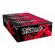 Doces: Trident X Senses Cereja ice 8g - chiclete de morango