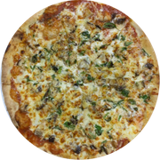 Tradicionais: Shitake - Pizza Grande (Ingredientes: Manjericão, Mussarela, Parmesão, Salsa, Shitake)