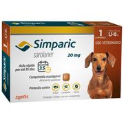 Antipulgas: Antipulgas Simparic 20 Mg (5.1 Kg a 10 Kg) - 1 Comprimido - Antipulgas