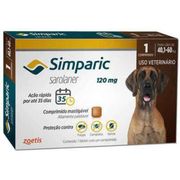 Antipulgas: Antipulgas Simparic 120Mg (40 Kg a 60 Kg) - 1 Comprimido - Antipulgas
