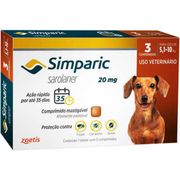 Antipulgas: Antipulgas Simparic 20 Mg (5.1 Kg a 10 Kg) - 3 Comprimidos - Antipulgas
