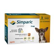 Antipulgas: Antipulgas Simparic5 Mg (1.3 Kg a 2.5 Kg) - 3 Comprimidos - Antipulgas