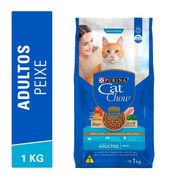 Rações P/ Gatos: Cat Chow Adultos Peixe - 1Kg - Rações P/ Gatos