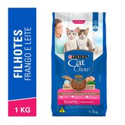 Rações P/ Gatos: Cat Chow Filhotes Frango e Leite - 1Kg - Rações P/ Gatos