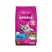 Rações P/ Gatos: Whiskas Gatos Adultos Peixe - 2,7Kg - Rações P/ Gatos
