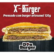 Lanches Prensados: X-Burger - Lanches Prensados (Ingredientes: Hamburguer 120g, Queijo Prato)