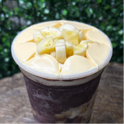 Sugestões: Paraíso Mãe Amiga 700ml - Combo (Ingredientes: Açai, Fruta: Banana, Leite Condensado, Leite em Pó, Mousse de Maracujá)