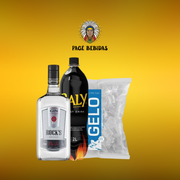 Kits Completos: Gin Rocks Seco + Gelo 3Kg + Baly 2L - Escolher o sabor do energetico na observação