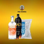 Kits Completos: Absolut Pessego + Baly 2L + Gelo 3kg - Escolher o sabor do energetico na observação