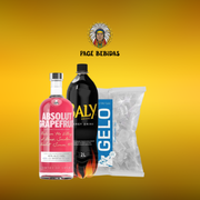 Kits Completos: Absolut Grapefruit + Baly 2L + Gelo 3kg - Escolher o sabor do energetico na observação