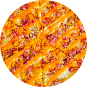 Especiais: 33-Frango Com Cheddar - Pizza Grande Redonda (8 Fatia) (Ingredientes: Molho de Tomate, Mussarela, Frango Desfiado, Cheddar, Orégano)