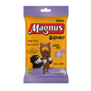 Petiscos e Biscoitos: Magnus Bifinho Pequeno Porte Carne - 60Gr - Bifinho
