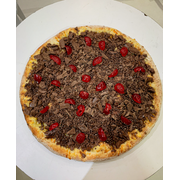 Doces: Floresta Negra - Pizza Grande (Ingredientes: Cereja, Chocolate ao Leite, Granulado, Mussarela)