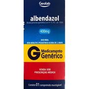 Medicamentos: Albendazol (Vermes) - cx