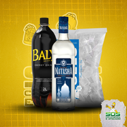 kit vodka com baly: Natasha + Baly 2L + Gelo 3kg)