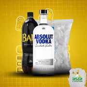 kit vodka com baly: Absolut Tradicional + Baly 2L + Gelo 3kg)