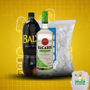 kit vodka com baly: Bacardi Big Apple 700ml+ Baly 2L + Gelo 3kg)