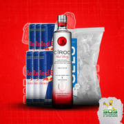 Kits de Vodka + red bull + gelo 3kg: Ciroc Sabor + 06 Red Bull lata 250ml + 01 Gelo 3kg)