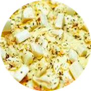 Tradicionais: Palmito - Pizza Grande (Ingredientes: Azeitona, Bacon, Milho, Molho de Pizza, Mussarela, Orégano, Palmito, Presunto, Tomate)