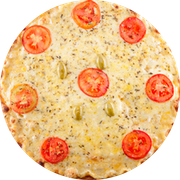 Tradicionais: Mussarela - Pizza Grande (Ingredientes: Azeitona, Molho de Pizza, Mussarela, Orégano, Tomate)
