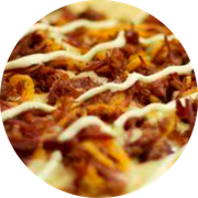 Presidenciais: 69-Carne Seca Com Abóbora - Pizza Grande Redonda (8 Fatia) (Ingredientes: Molho de Tomate, Mussarela, Carne Seca, Abóbora Cabotiá, Pimenta de Cheiro, Orégano, Catupiry)