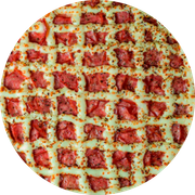 Especiais: 43-Catubresa - Pizza Grande Redonda (8 Fatia) (Ingredientes: Molho de Tomate, Mussarela, Calabresa, Tomate, Catupiry, Orégano)