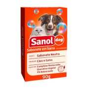 Banho: Sabonete Sanol Em Barra Neutro - 90Gr - Sabonete