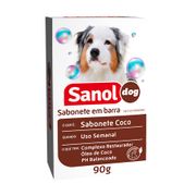 Banho: Sabonete Sanol Em Barra Coco - 90Gr - Sabonete