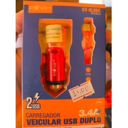 Cabos e Carregadores: Carregador Veicular USB DuploC/Cabo - unidade