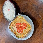 Escondidinho: Escondidinho de Frango c/ Arroz(Executivo) - Grande (Ingredientes: Catupiry, Frango, Mussarela, Purê de Mandioca)