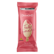 Picolé Diamond: Picolé Diamond Frutas Vermelhas - Sabor frutas vermelhas, coberto com chocolate branco e amoras desidratadas.